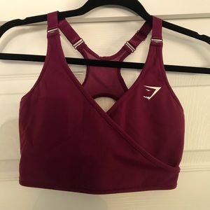 Gymshark Elite Sports Bra-Deep Plum
